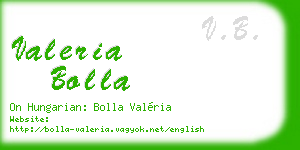 valeria bolla business card